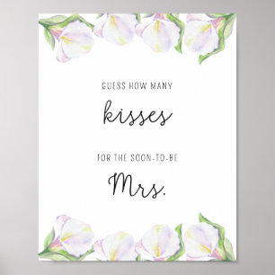 Calla blommor - Hur många kisses möhippa-spel Poster