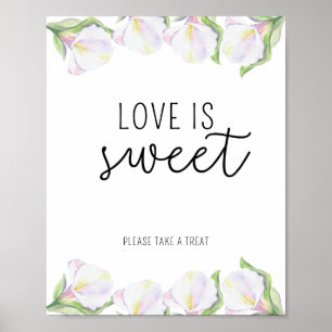 Calla-blommor - Kärlek är söt att ta ett poster