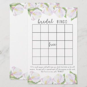 Calla-blommor - möhippa bingo-spel