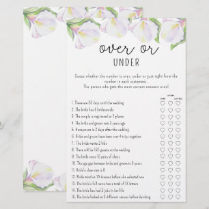 Calla-blommor - Över- eller Under-möhippa-spel