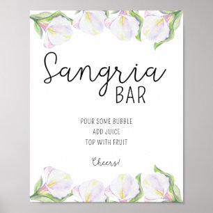 Calla-blommor - Sangria pub poster