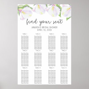 Calla-blommor - Sittdiagramskum Poster