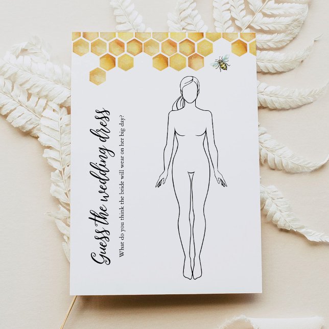 CALLA Gissa Game Card för Dress Möhippa Inbjudningar (Skapare uppladdad)