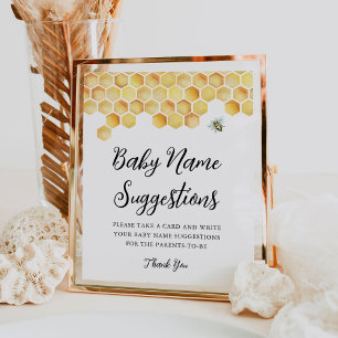 CALLA HonungsBee Baby Namn Ideas-speltecken Poster