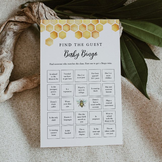 CALLA HonungsBee Hitta gästen Baby Bingo-spelet (Skapare uppladdad)