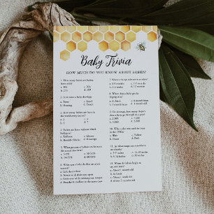 CALLA Honungsbi Baby Trivia-gaskort för babyskor