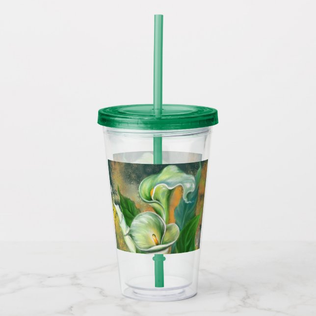 Calla Lilies Acrylic Tumbler Take Away Mugg (Framsida)