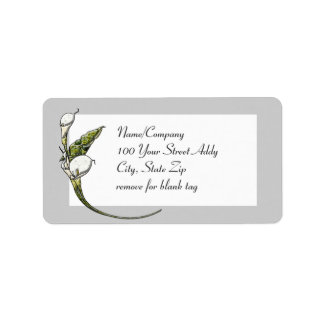 Calla Lilies Adressetikett