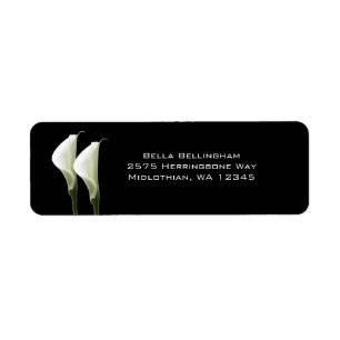 Calla Lilies Adressetiketters Returadress Etikett