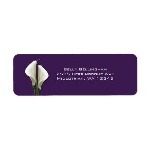 Calla Lilies Adressetiketters Returadress Etikett