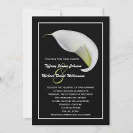 Calla Lilies bröllopsinbjudan - White Calla Lily Inbjudningar