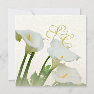 Calla lilies, bröllopsinbjudningar inbjudningar
