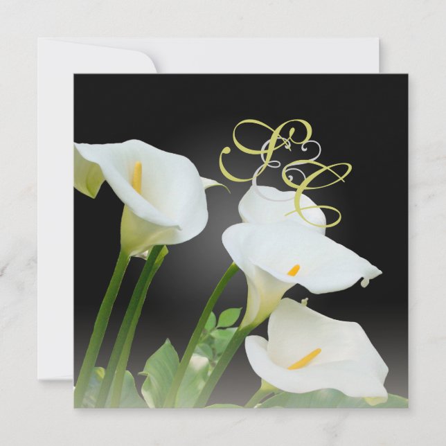 Calla lilies, bröllopsinbjudningar inbjudningar (Framsida)