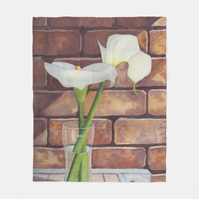 Calla Lilies Fleecefilt (Framsidan)