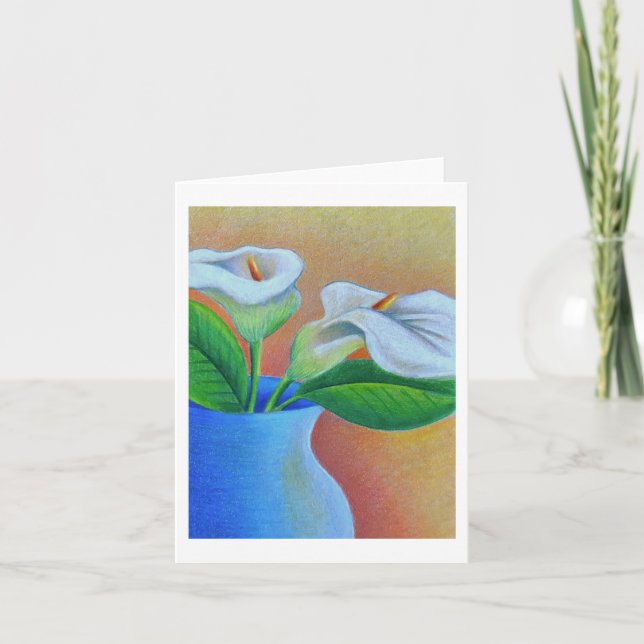 Calla Lilies Greeting Card Tack Kort (Framsida)