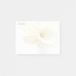 Calla lilies i vas-toningen post-it block