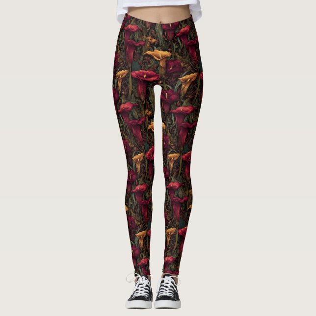 Calla Lilies Kronblad Bröllopsduschpresenter Tyngd Leggings (Framsida)