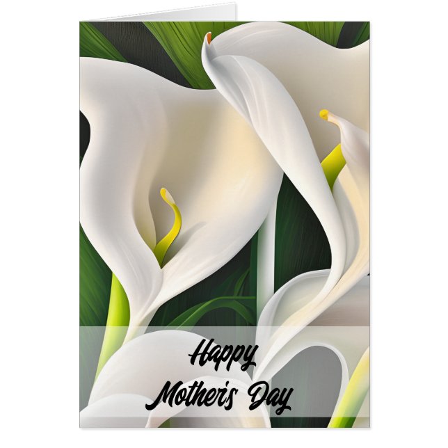 Calla Lilies Lycklig Mors dag kort (Framsidan)