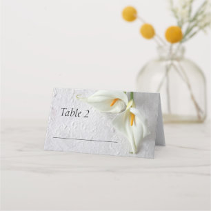 Calla lilies med rum för text placeringskort
