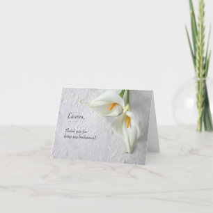 Calla lilies med rum för text tack kort