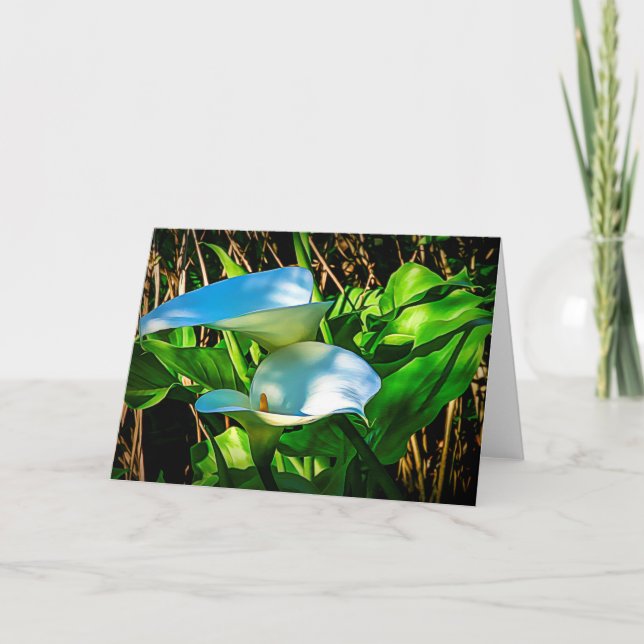Calla Lilies Note Card Kort (Framsida)