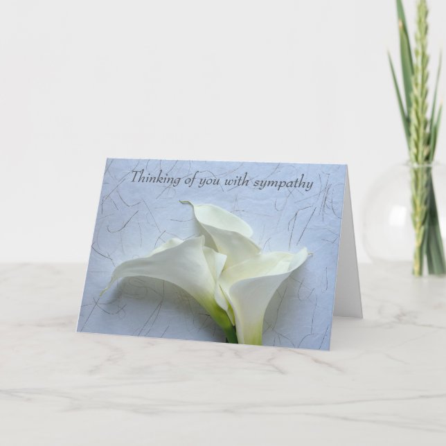 Calla lilies on pretty background Greeting Card Kort (Framsida)