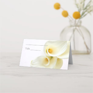 Calla lilies overhead closeup placeringskort
