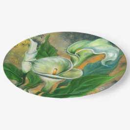 Calla Lilies Papprare Tallrikar
