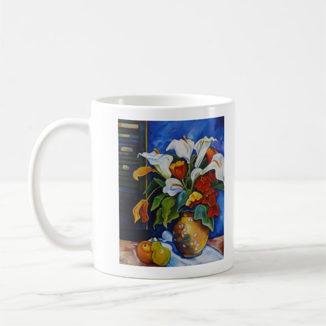 Calla Lilies & Poppies 11 oz Classic Mugg (Vänster)