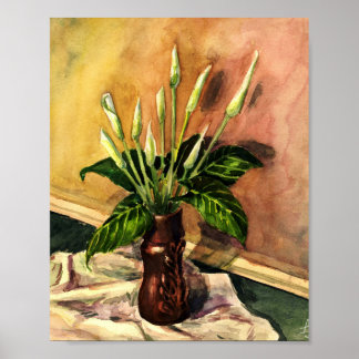 Calla lilies poster