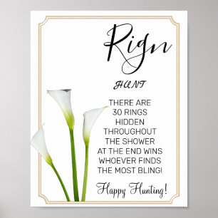Calla Lilies Ring Ring möhippa-spelskylt Poster