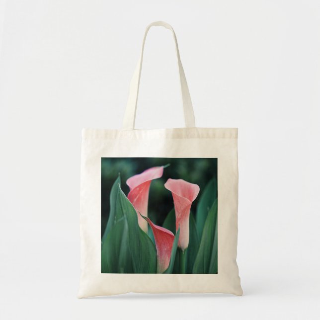 Calla Lilies Rosa Flowers Tygkasse (Framsidan)