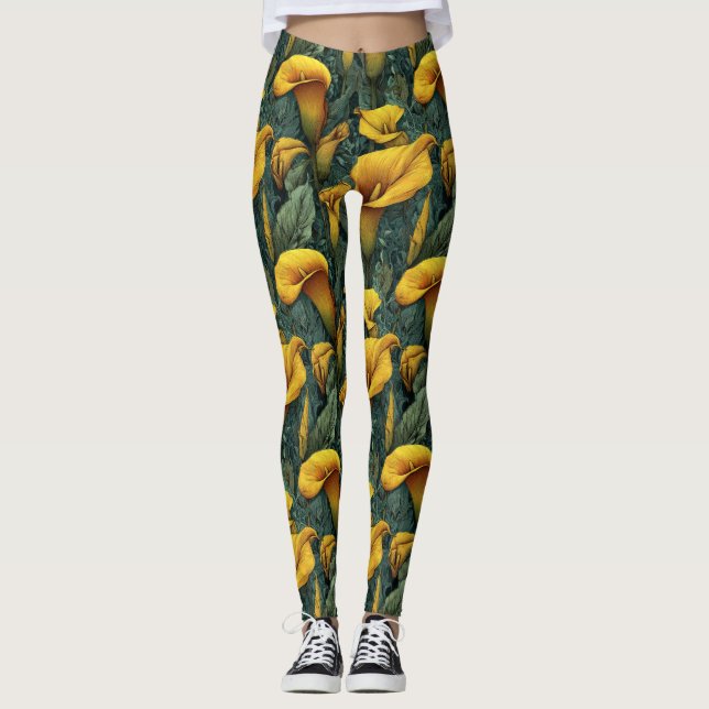 Calla Lilies Trädgård Mors Dag Present  Graviditet Leggings (Framsida)