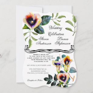 Calla Lilies Victorian Blommigt Bouquet Elegant Inbjudningar