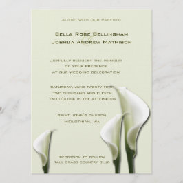 Calla Lilies White Wedding bjudande Inbjudningar