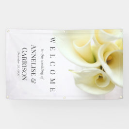 Calla lilies with text space