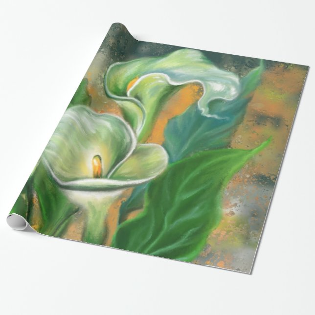 Calla Lilies Wrapping Papper Presentpapper (Utrullad)