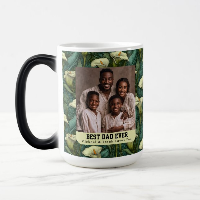Calla Lilior Blomma Pappa Att Vara Lyx Magisk Mugg (Vänster)