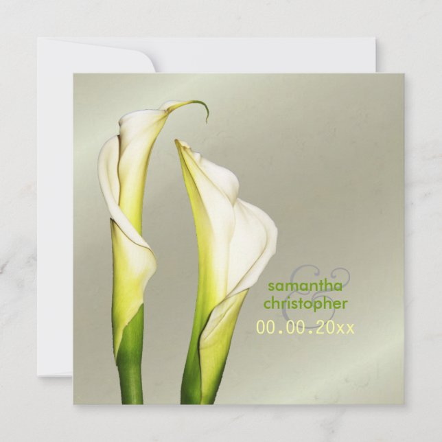 Calla lillies/bröllopsinbjudningar inbjudningar (Framsida)