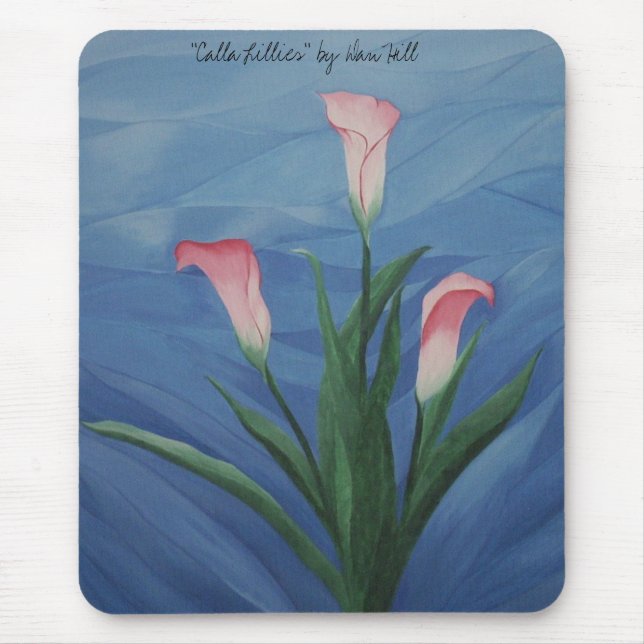 "Calla Lillies" Mousepad Musmatta (Framsidan)