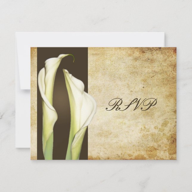 Calla Lillies STOR RSVP för 5x7 inbjudningar (Framsida)