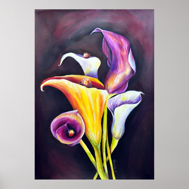 Calla Lilly- Bohemian Painting Poster (Framsidan)