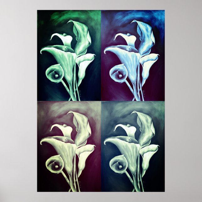 Calla Lilly - Retro Mönster Poster (Framsidan)