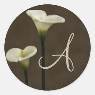 Calla Lily A EnKue Seal Runt Klistermärke