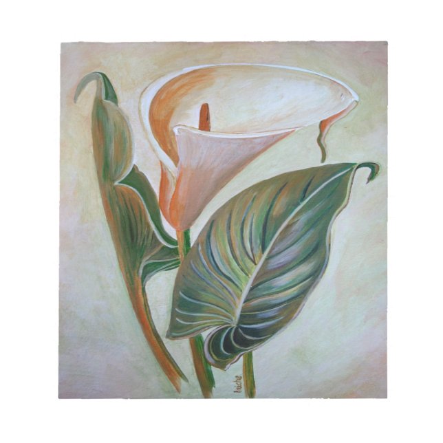 Calla Lily Beresh Botanical Art Anteckningsblock (Framsida)