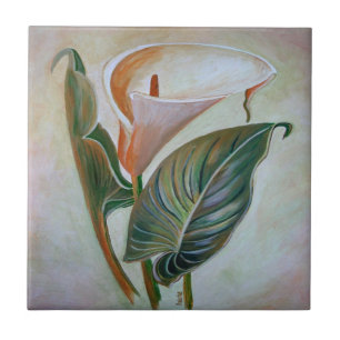 Calla Lily Beresh Botanical Art Kakelplatta