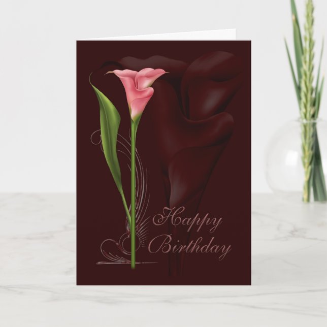 Calla Lily Birthday Kort (Framsida)