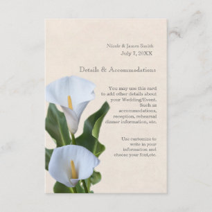 Calla Lily Blommor Blommig Eleganta Boenden Tilläggskort