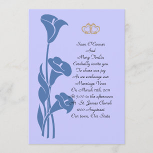 Calla Lily Blue-inbjudan Inbjudningar
