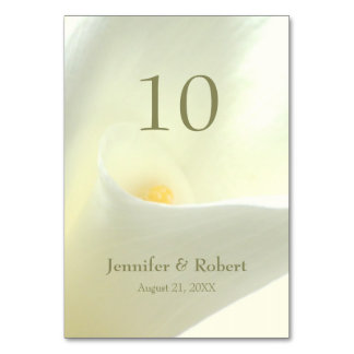 Calla Lily Bordsnummer